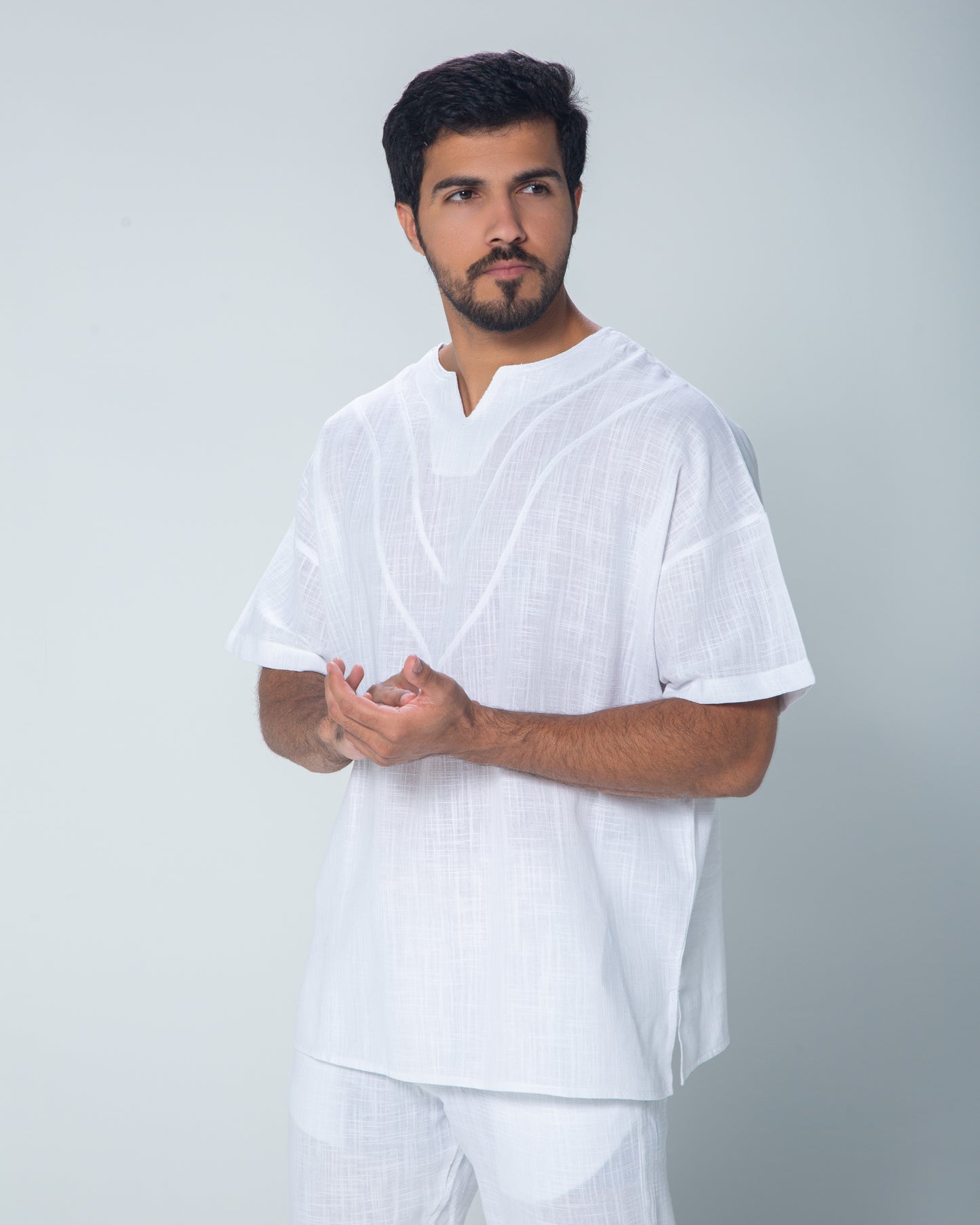 Men's Linen T-shirt - White