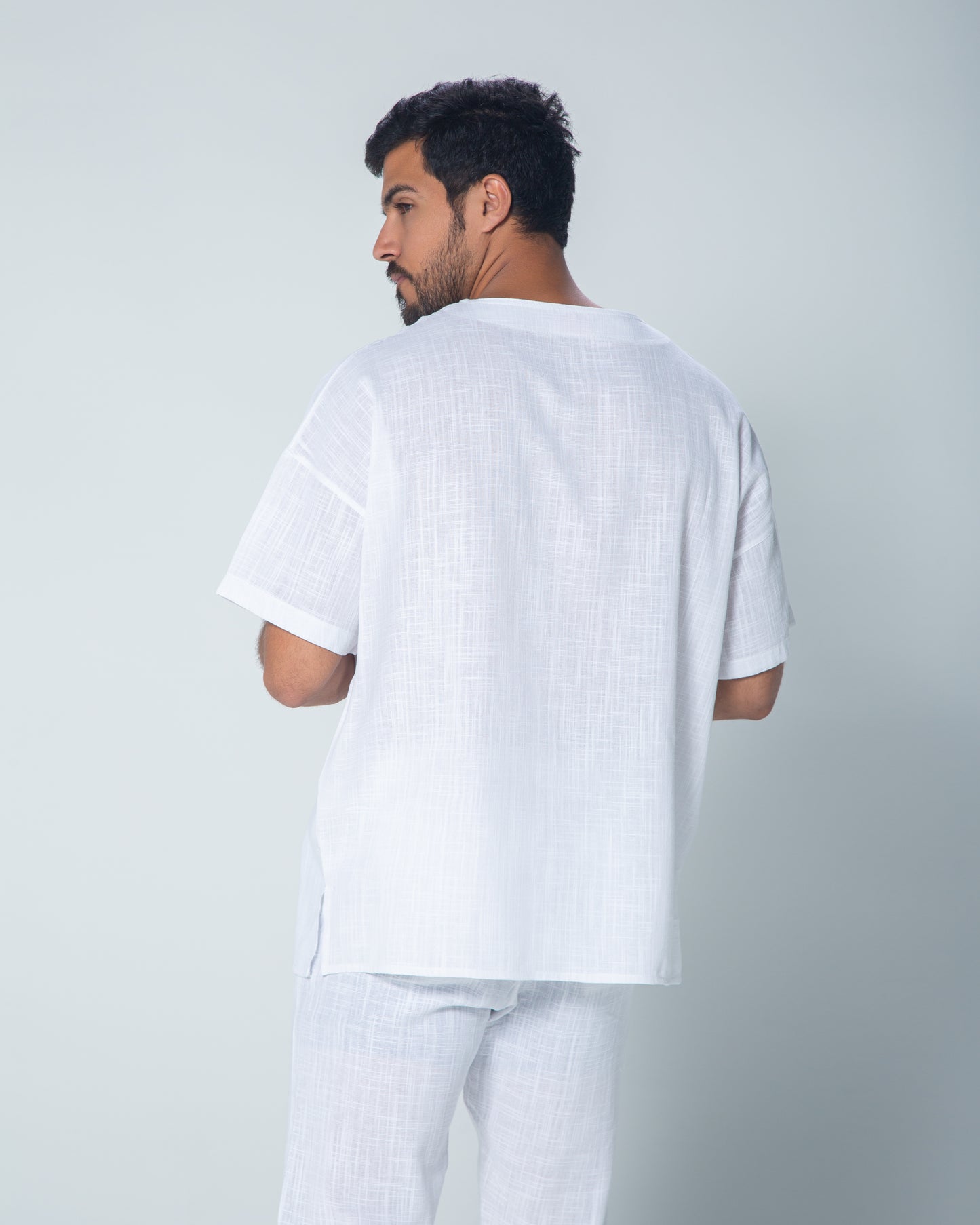 Men's Linen T-shirt - White