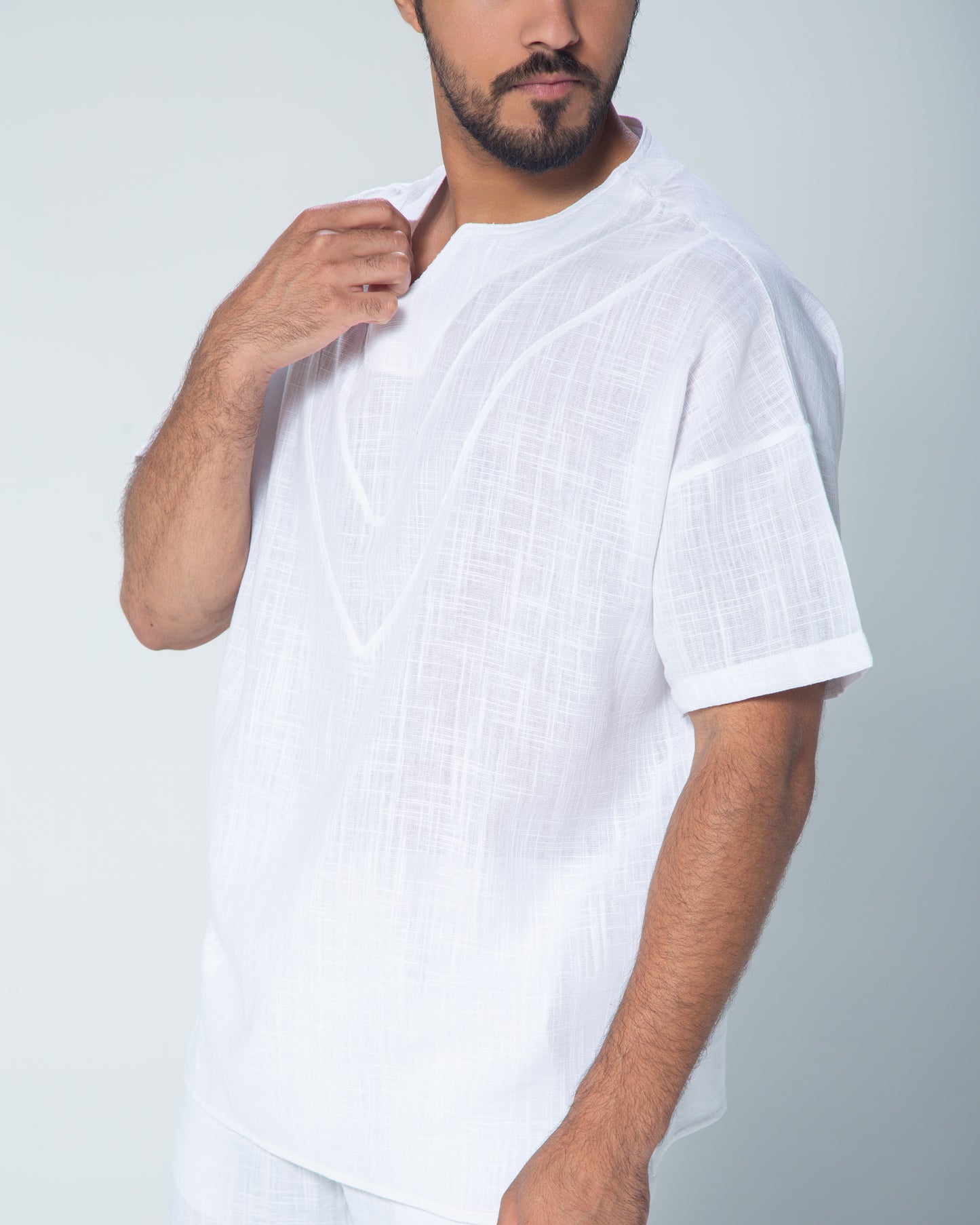 Men's Linen T-shirt - White